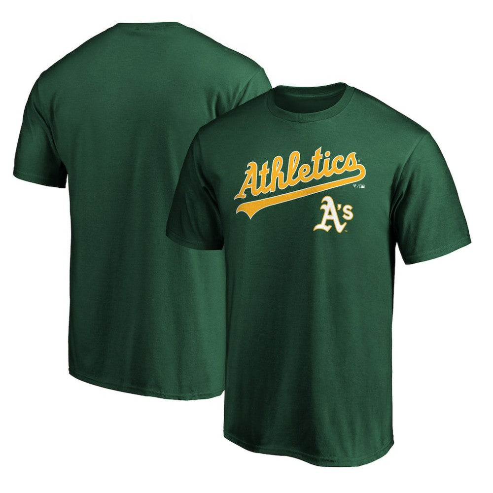 Green Athletics Team Lock Up Wordmark T-Shirt
