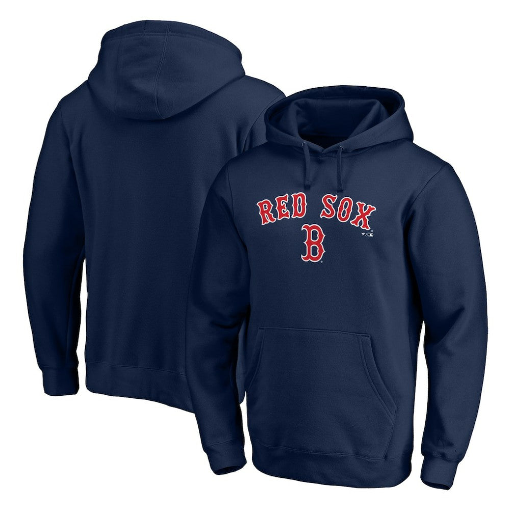 Navy Boston Red Sox Team Lock Up Wordmark Pullover Hoodie