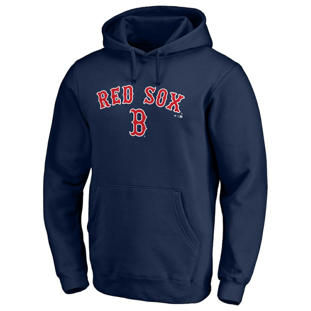 Navy Boston Red Sox Team Lock Up Wordmark Pullover Hoodie