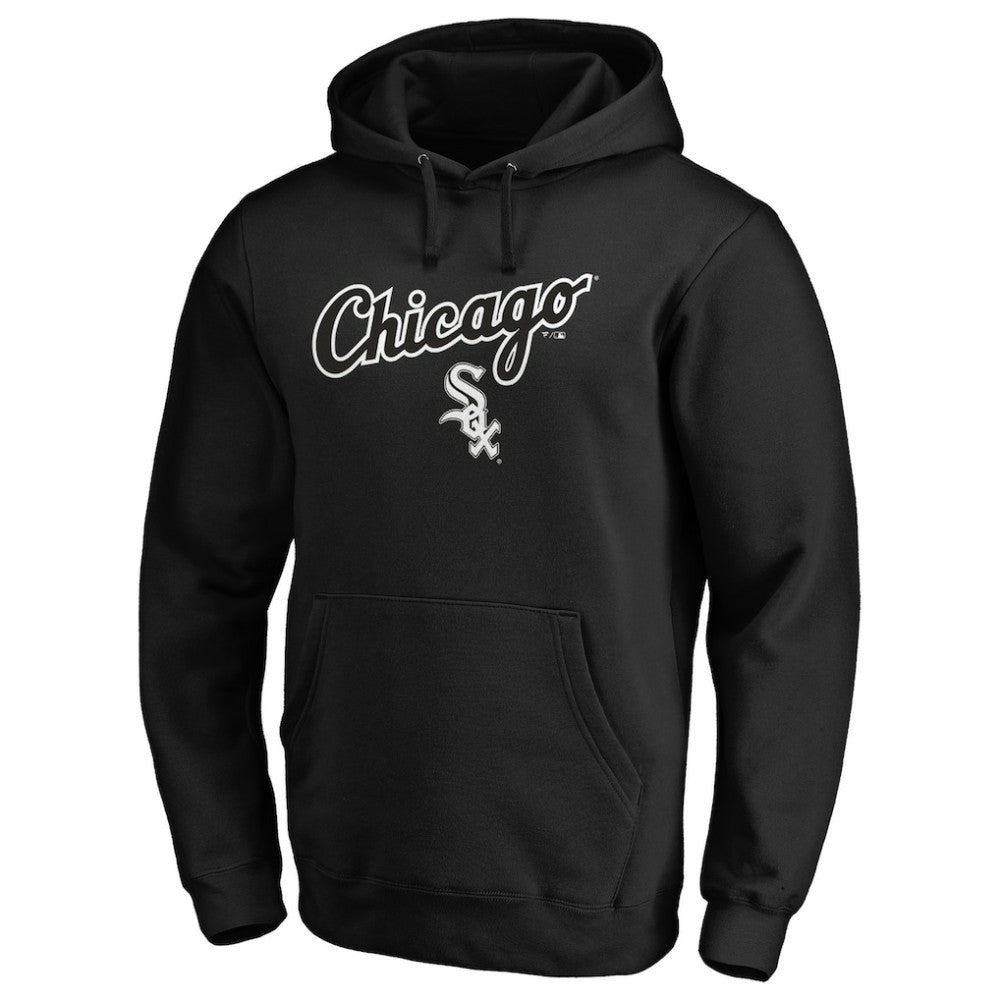 Black Chicago White Sox Team Lock Up Wordmark Pullover Hoodie
