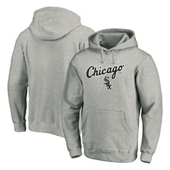 Gray Chicago White Sox Team Lock Up Wordmark Pullover Hoodie