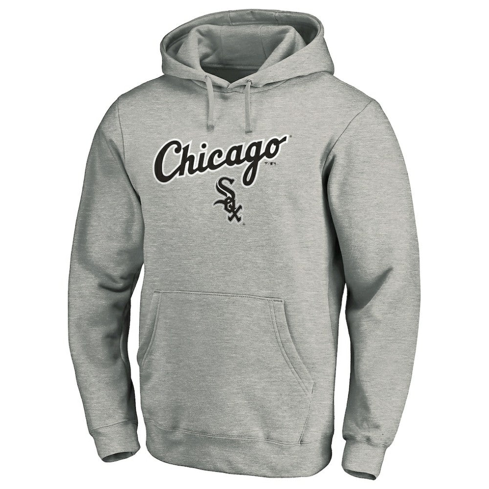 Gray Chicago White Sox Team Lock Up Wordmark Pullover Hoodie