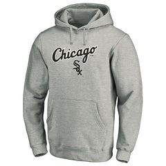 Gray Chicago White Sox Team Lock Up Wordmark Pullover Hoodie