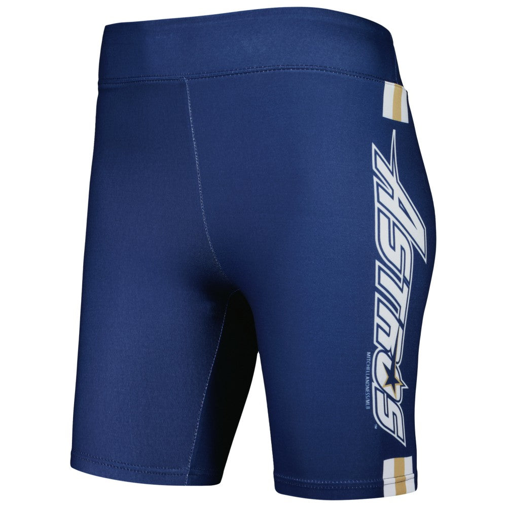 Navy Houston Astros Mitchell & Ness Women's Biker Shorts
