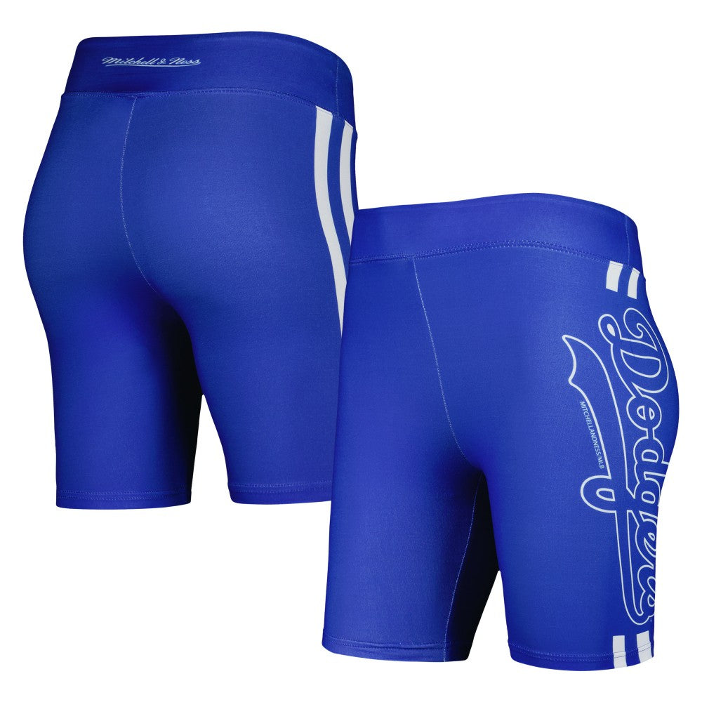 Royal Los Angeles Dodgers Mitchell & Ness Women's Biker Shorts