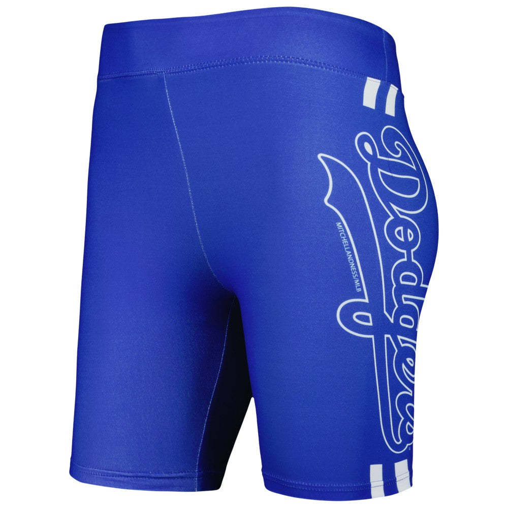 Royal Los Angeles Dodgers Mitchell & Ness Women's Biker Shorts