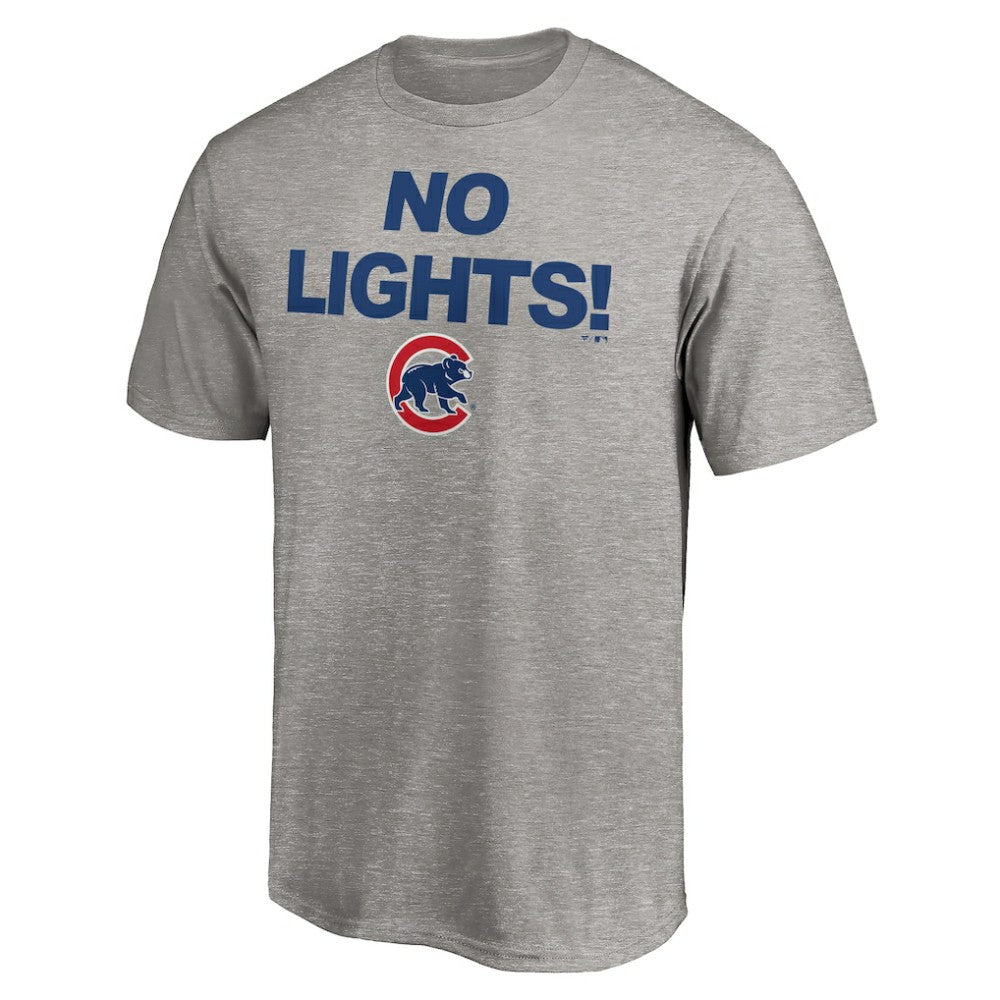 Heather Gray Chicago Cubs No Lights T-Shirt