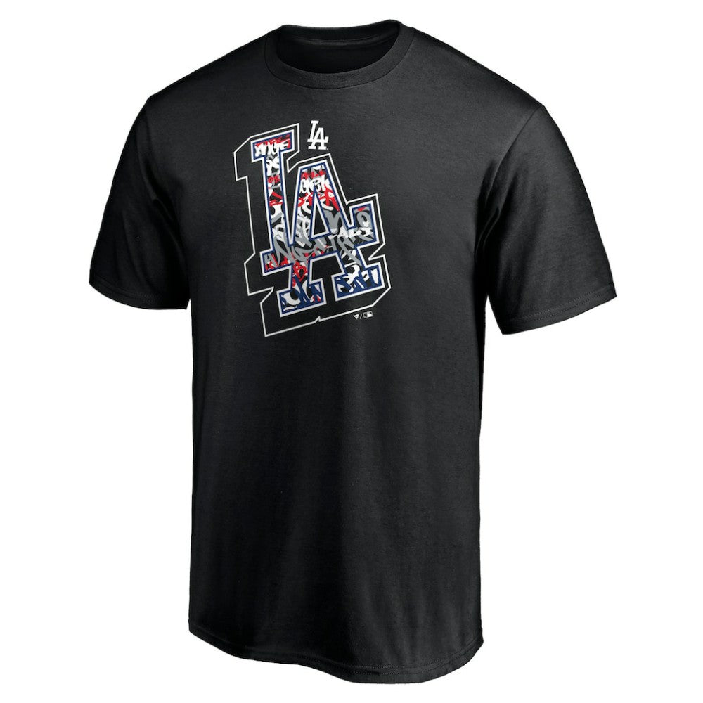 Black Los Angeles Dodgers Hometown Collection Tag T-Shirt