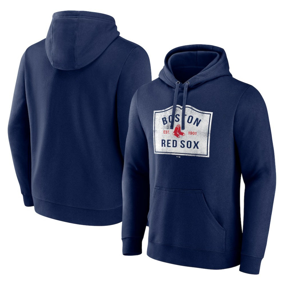 Navy Boston Red Sox Welcome Sign Pullover Hoodie