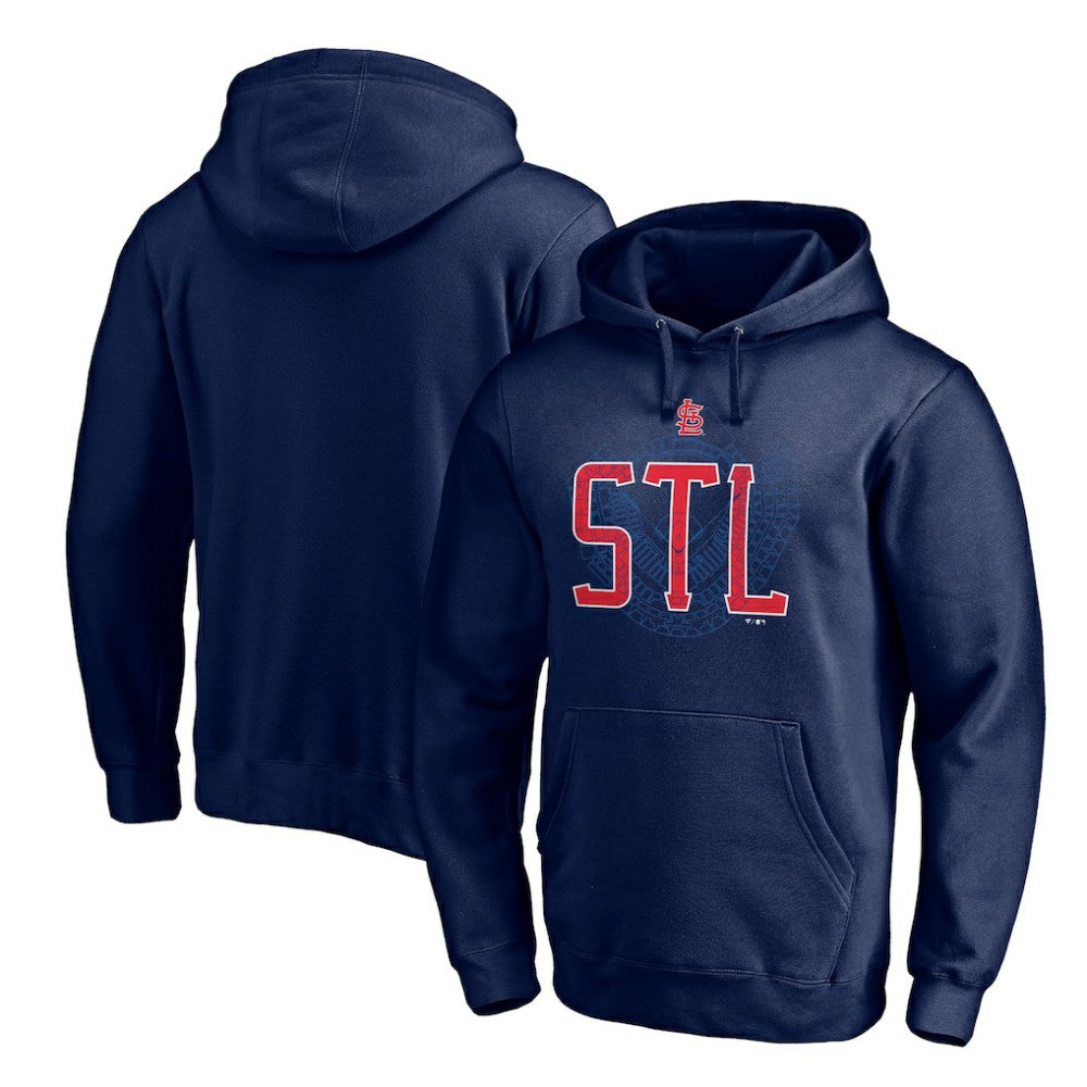 Navy St. Louis Cardinals Paint the Black Pullover Hoodie