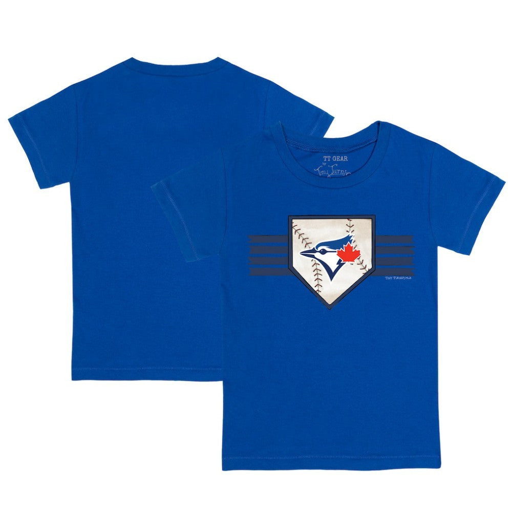 Royal Toronto Blue Jays Tiny Turnip Youth Base Stripe T-Shirt