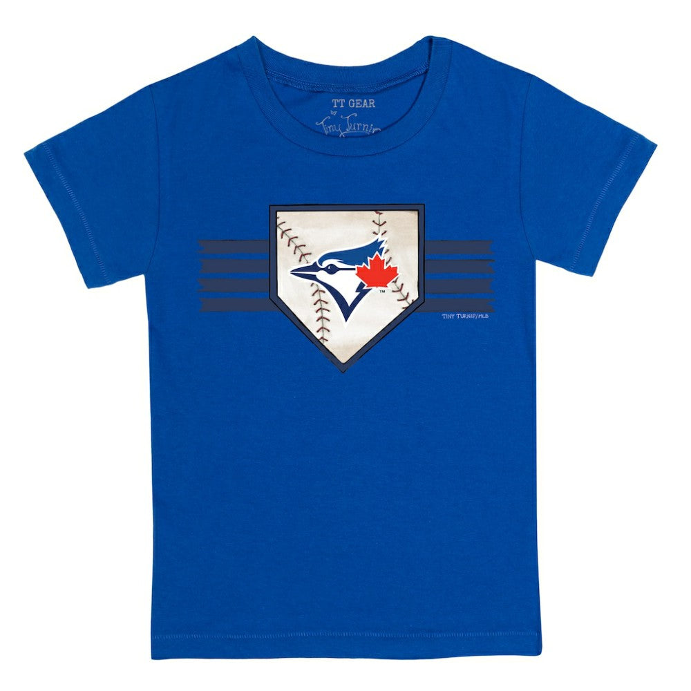 Royal Toronto Blue Jays Tiny Turnip Youth Base Stripe T-Shirt
