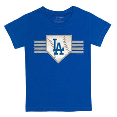 Royal Los Angeles Dodgers Tiny Turnip Youth Base Stripe T-Shirt