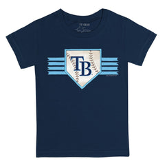 Navy Tampa Bay Rays Tiny Turnip Youth Base Stripe T-Shirt