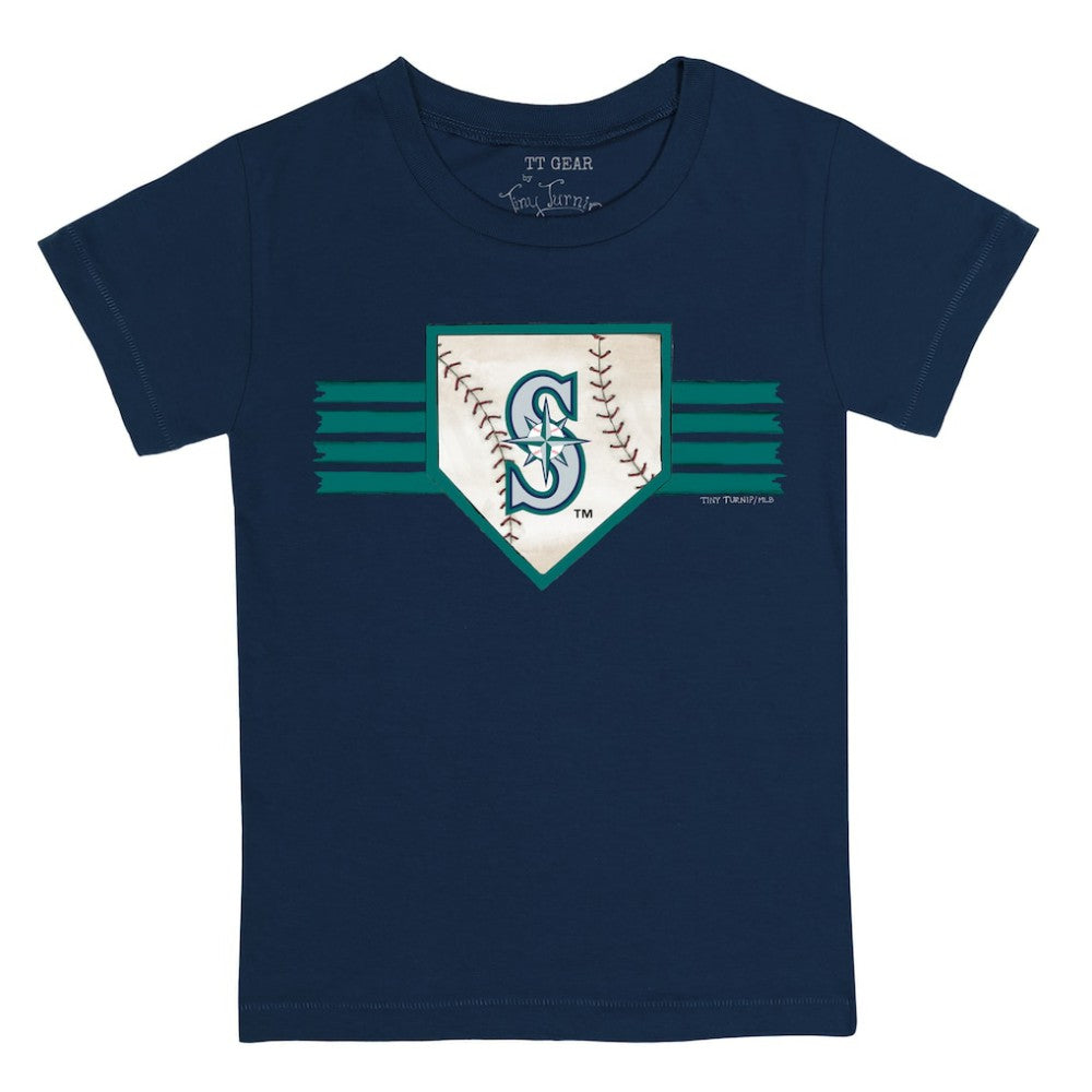 Navy Seattle Mariners Tiny Turnip Youth Base Stripe T-Shirt