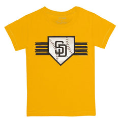 Gold San Diego Padres Tiny Turnip Youth Base Stripe T-Shirt