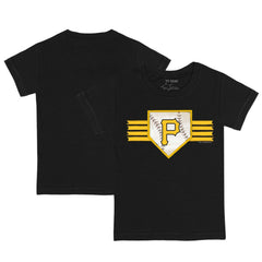 Black Pittsburgh Pirates Tiny Turnip Youth Base Stripe T-Shirt