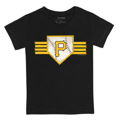 Black Pittsburgh Pirates Tiny Turnip Youth Base Stripe T-Shirt