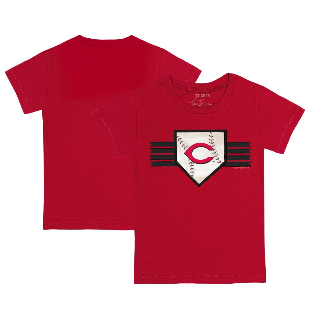 Red Cincinnati Reds Tiny Turnip Youth Base Stripe T-Shirt
