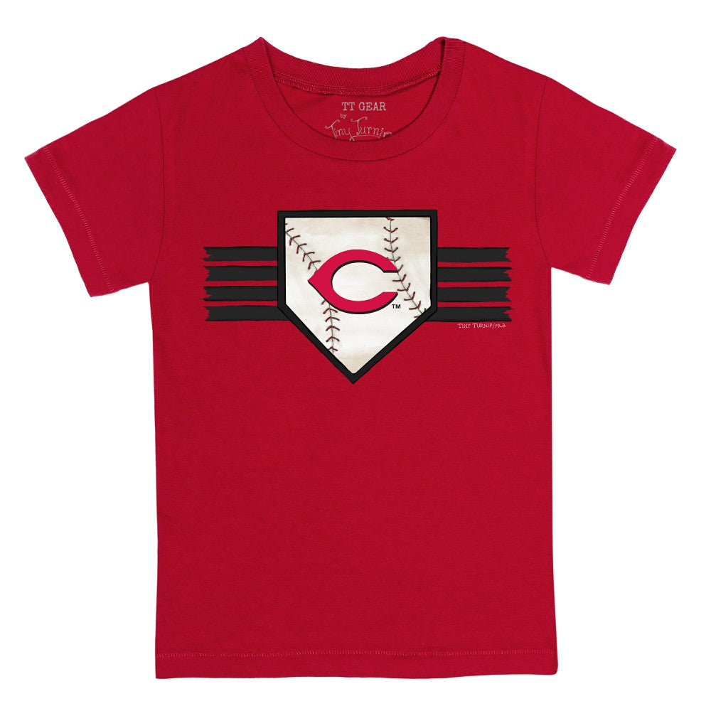 Red Cincinnati Reds Tiny Turnip Youth Base Stripe T-Shirt