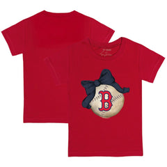 Red Boston Red Sox Tiny Turnip Youth Baseball Bow T-Shirt