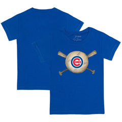 Royal Chicago Cubs Tiny Turnip Youth Baseball Cross Bats T-Shirt