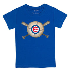 Royal Chicago Cubs Tiny Turnip Youth Baseball Cross Bats T-Shirt