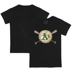 Black Athletics Tiny Turnip Youth Baseball Cross Bats T-Shirt