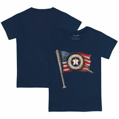 Navy Houston Astros Tiny Turnip Youth Baseball Flag T-Shirt