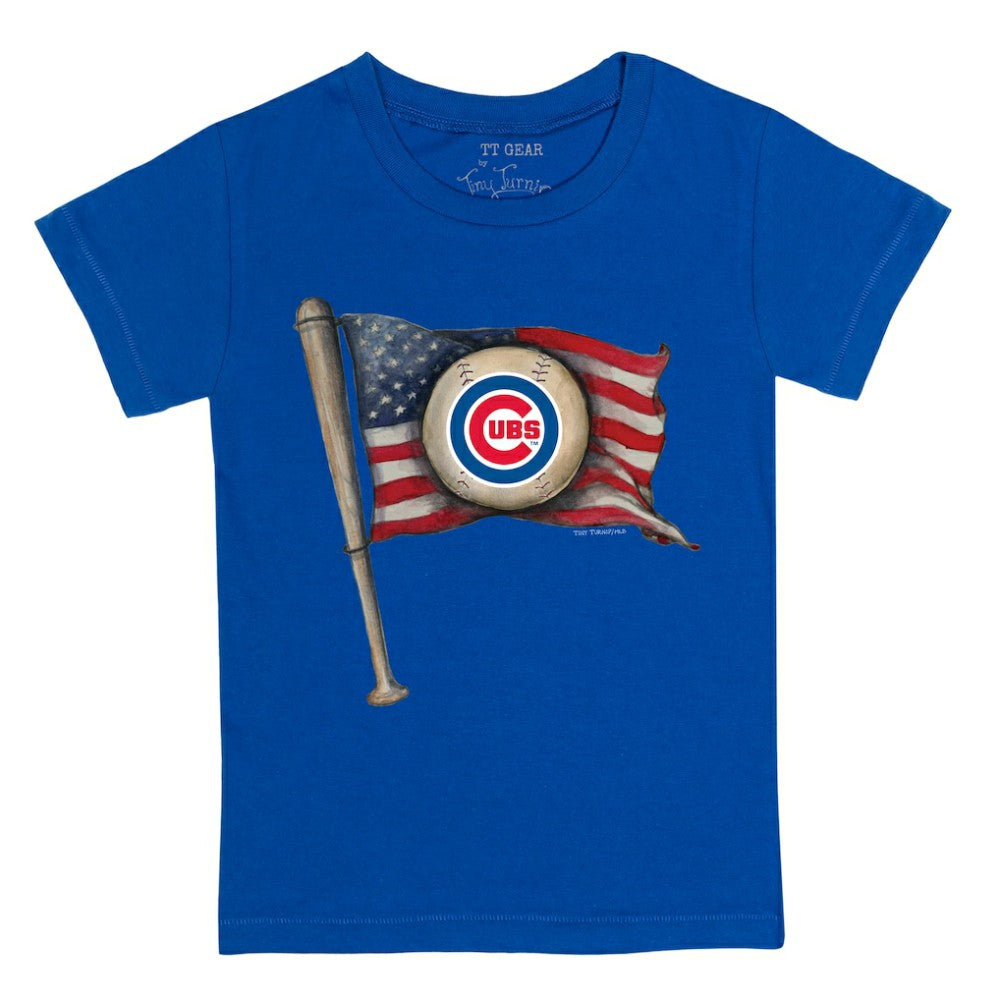 Royal Chicago Cubs Tiny Turnip Youth Baseball Flag T-Shirt