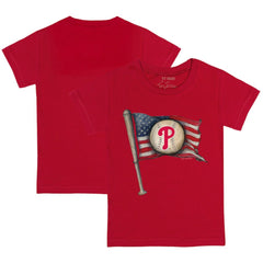 Red Philadelphia Phillies Tiny Turnip Youth Baseball Flag T-Shirt
