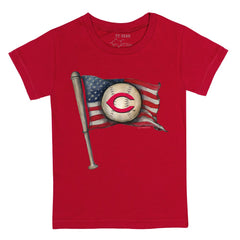 Red Cincinnati Reds Tiny Turnip Youth Baseball Flag T-Shirt