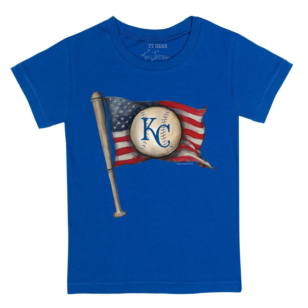 Royal Kansas City Royals Tiny Turnip Youth Baseball Flag T-Shirt