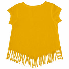 Gold San Diego Padres Tiny Turnip Girls Youth Baseball Love Fringe T-Shirt