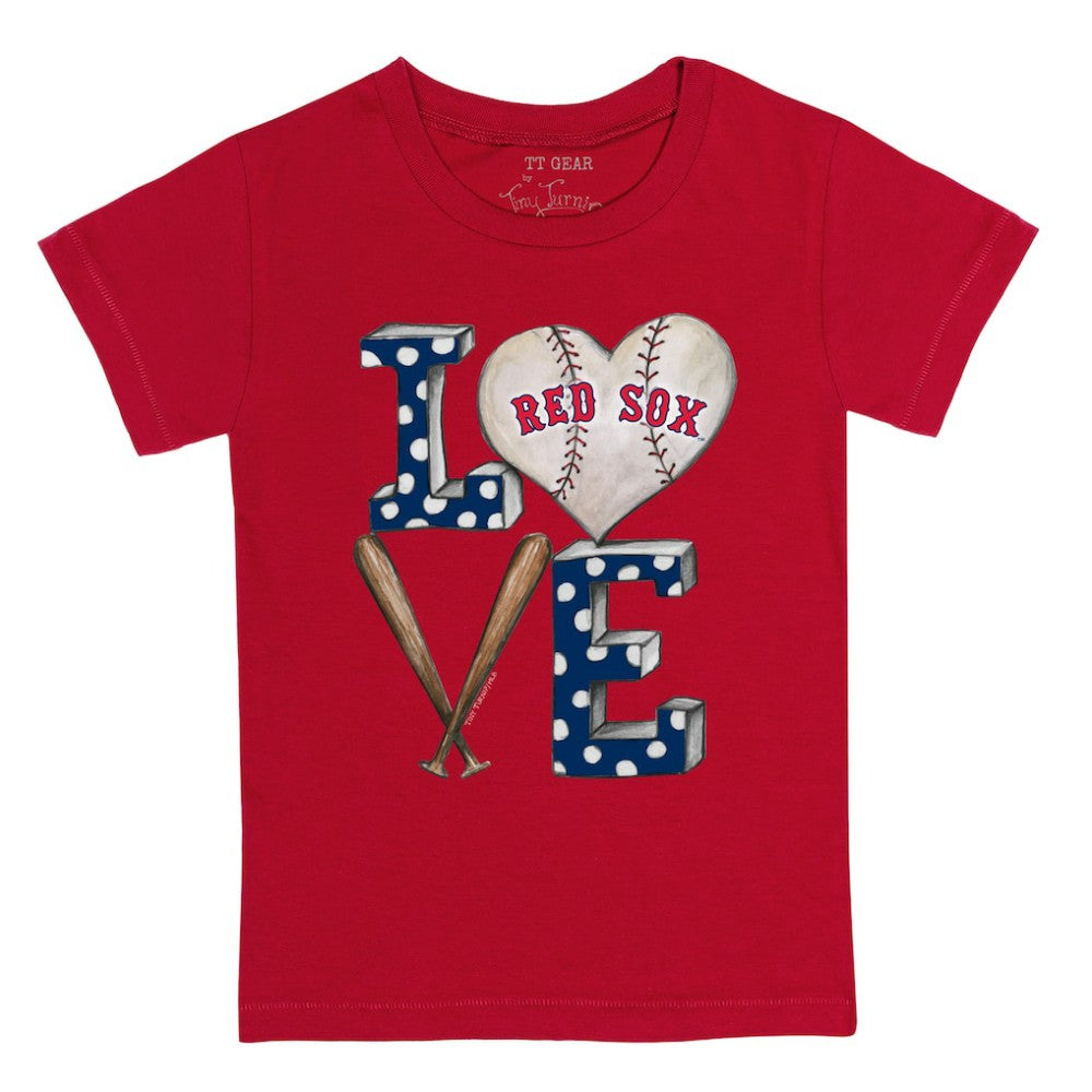 Red Boston Red Sox Tiny Turnip Youth Baseball Love T-Shirt