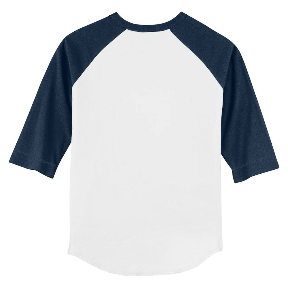 White/Navy Seattle Mariners Tiny Turnip Youth Baseball Love 3/4-Sleeve Raglan T-Shirt