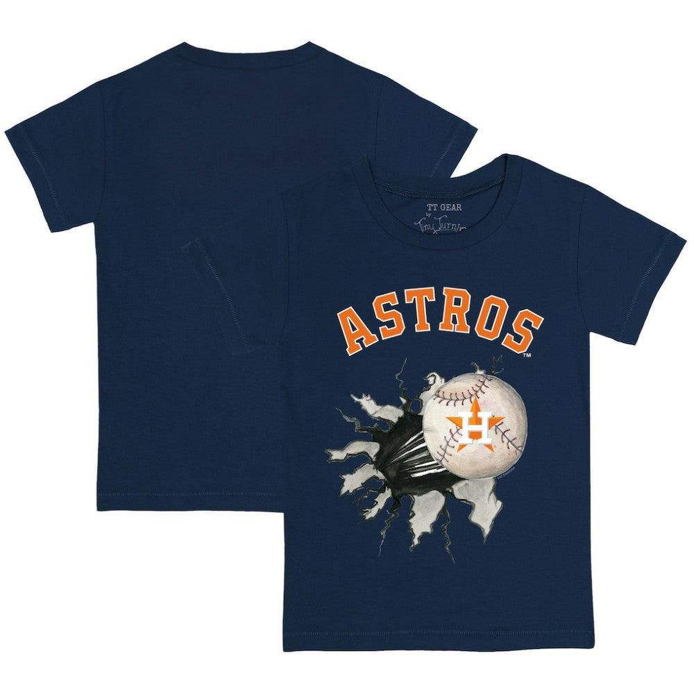 Navy Houston Astros Tiny Turnip Youth Baseball Tear T-Shirt