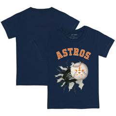 Navy Houston Astros Tiny Turnip Youth Baseball Tear T-Shirt