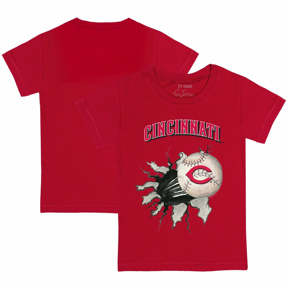 Red Cincinnati Reds Tiny Turnip Youth Baseball Tear T-Shirt