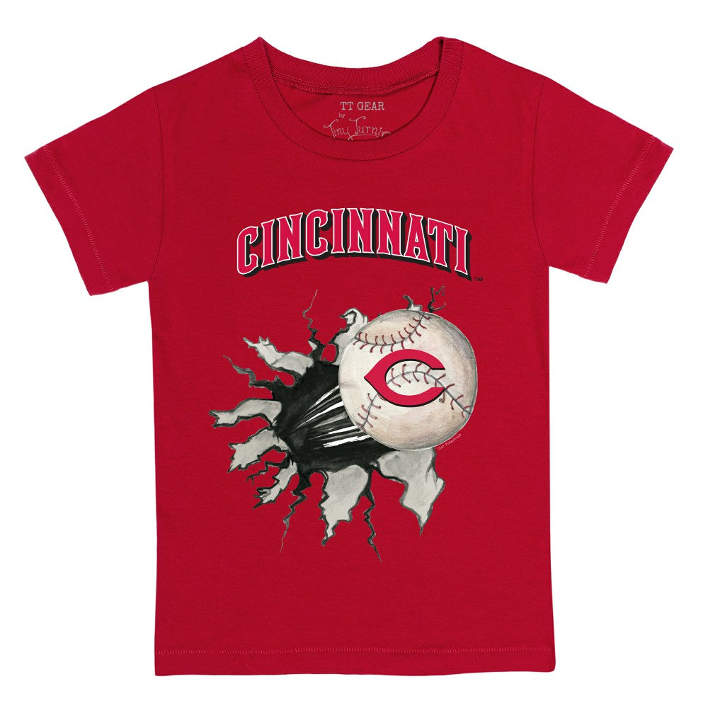 Red Cincinnati Reds Tiny Turnip Youth Baseball Tear T-Shirt