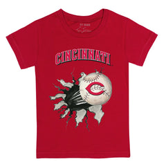 Red Cincinnati Reds Tiny Turnip Youth Baseball Tear T-Shirt