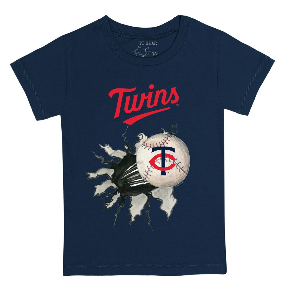 Navy Minnesota Twins Tiny Turnip Youth Baseball Tear T-Shirt