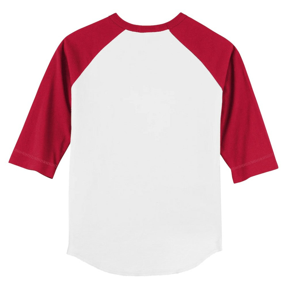 White/Red Philadelphia Phillies Tiny Turnip Youth Baseball Tear 3/4-Sleeve Raglan T-Shirt