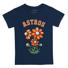 Navy Houston Astros Tiny Turnip Youth Blooming Baseballs T-Shirt