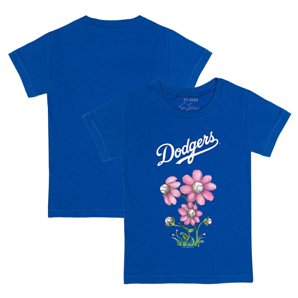 Royal Los Angeles Dodgers Tiny Turnip Youth Blooming Baseballs T-Shirt