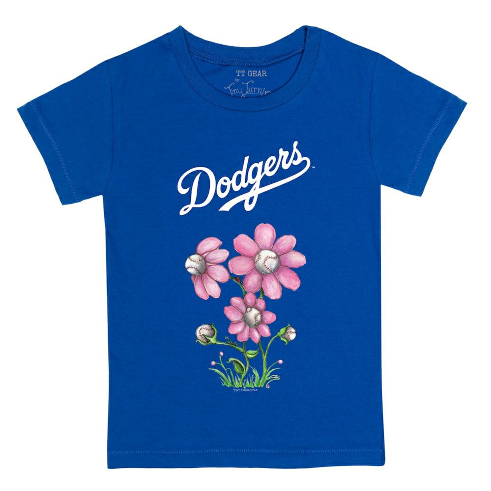 Royal Los Angeles Dodgers Tiny Turnip Youth Blooming Baseballs T-Shirt