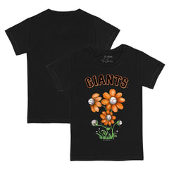 Black San Francisco Giants Tiny Turnip Youth Blooming Baseballs T-Shirt