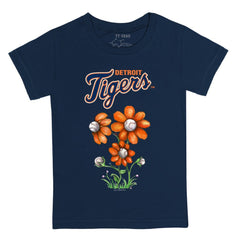 Navy Detroit Tigers Tiny Turnip Youth Blooming Baseballs T-Shirt