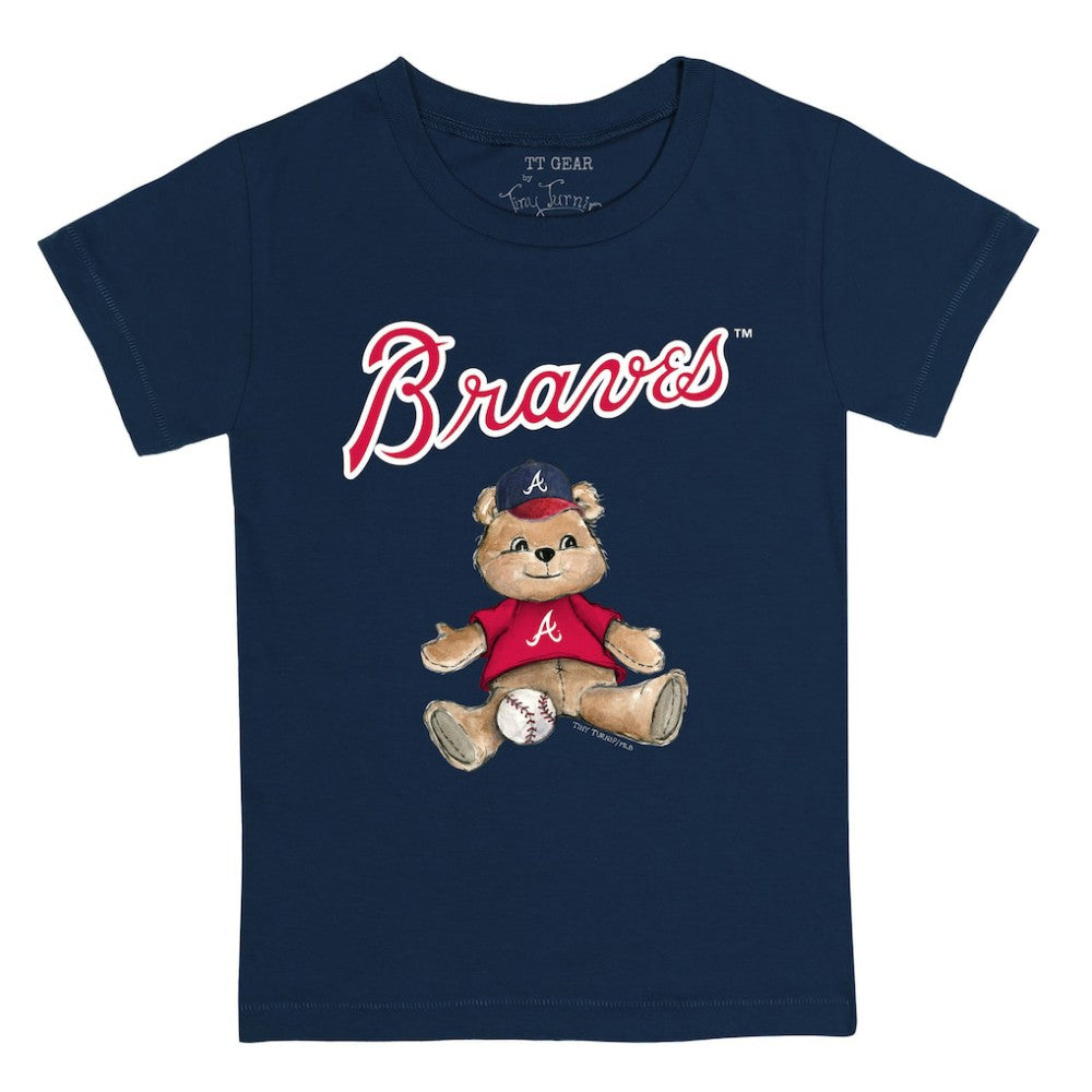 Navy Atlanta Braves Tiny Turnip Youth Teddy Boy T-Shirt