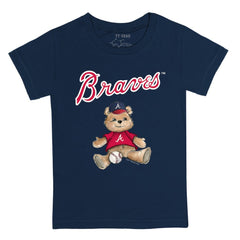 Navy Atlanta Braves Tiny Turnip Youth Teddy Boy T-Shirt